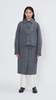 KASSL Off Shoulder Washed Wool Inner Coat - Grey - Thumbnail 1