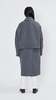 KASSL Off Shoulder Washed Wool Inner Coat - Grey - Thumbnail 3