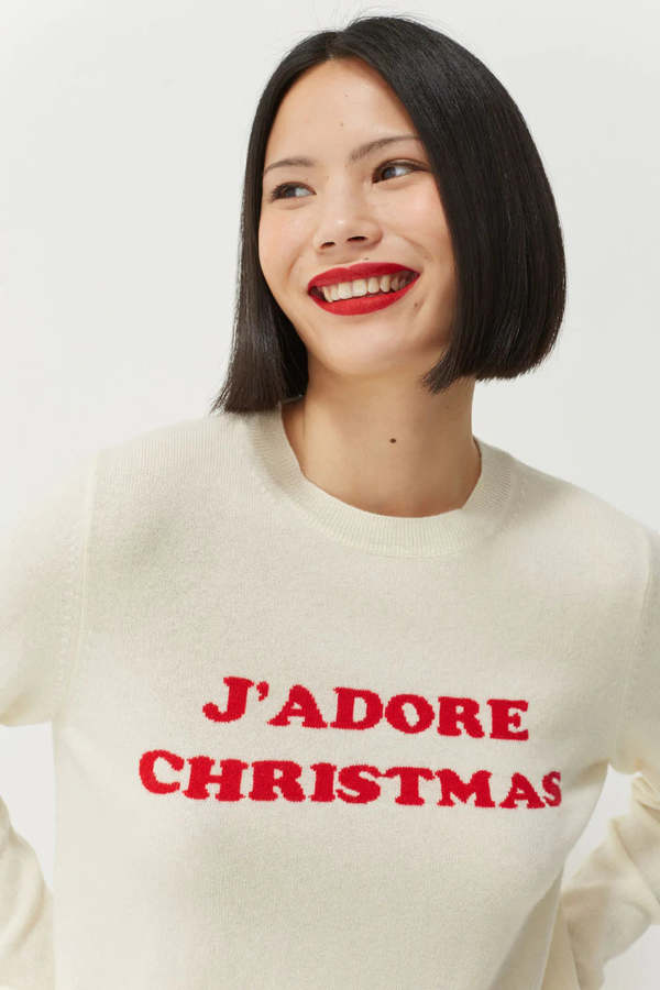 Chinti u0026 Parker J'adore Christmas Sweater - Cream | Garmentory