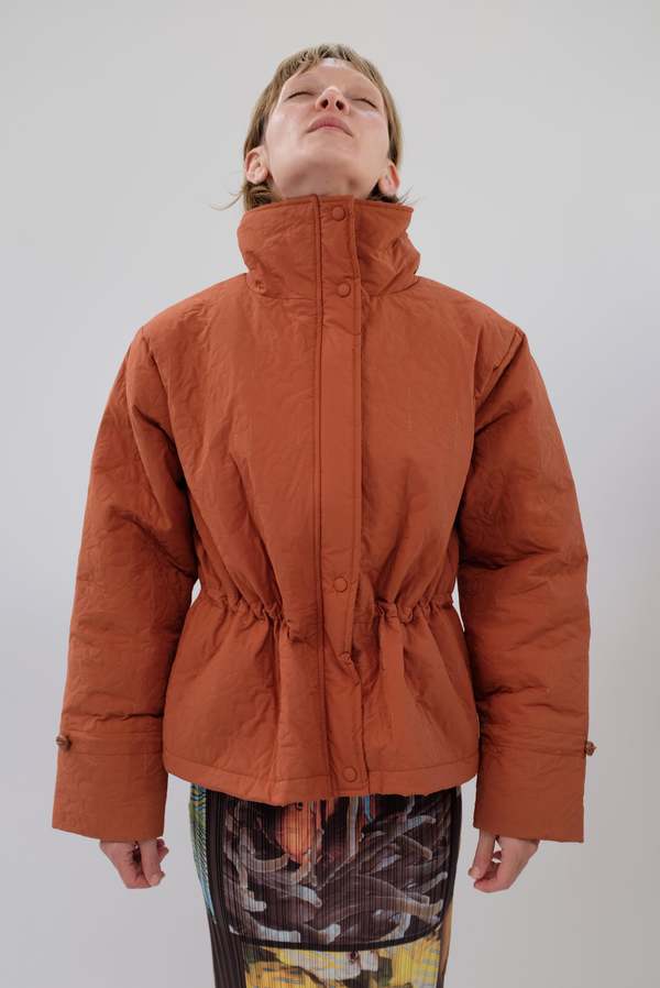 Tach Clothing Tach Kika Floral Quilted Jacket Brown Garmentory