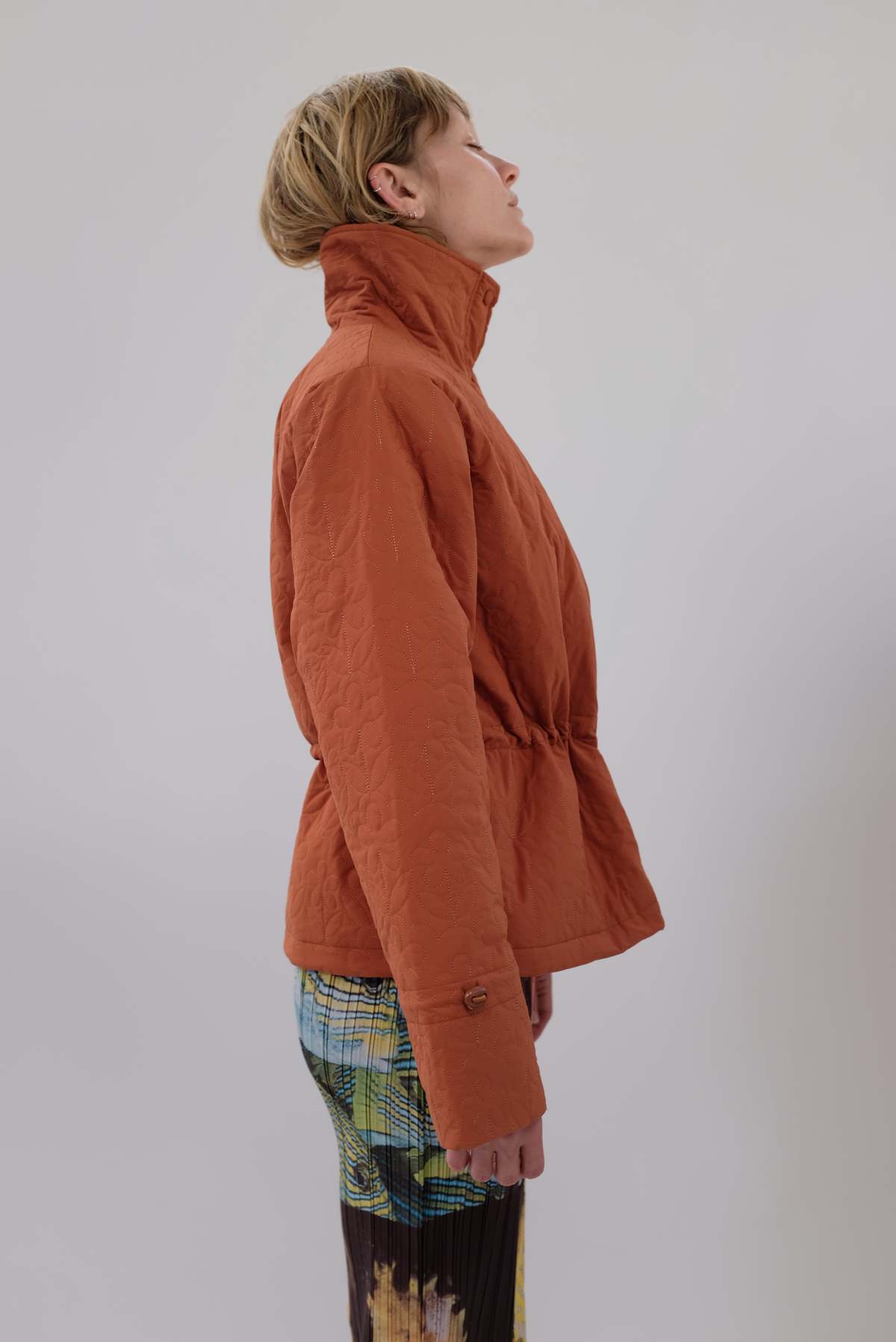 Tach Clothing Tach Kika Floral Quilted Jacket Brown Garmentory