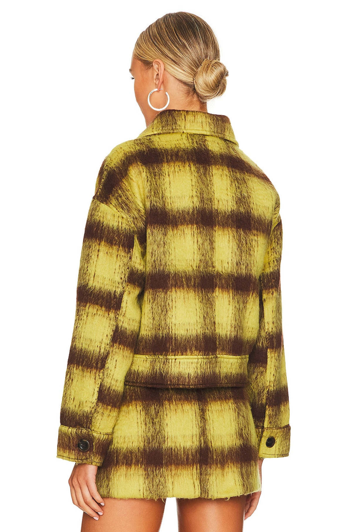 Line & Dot Chloe Jacket - Yellow/Brown Plaid - Image 3 of 3