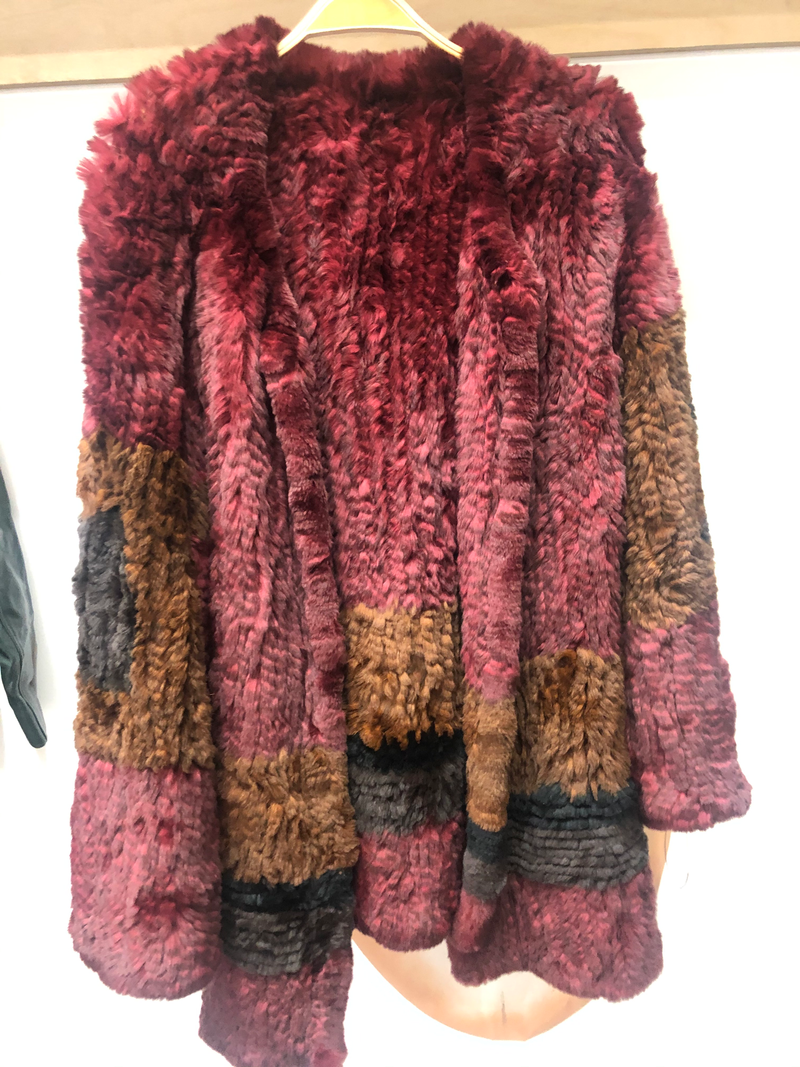 Rabbit fur cardigan hotsell