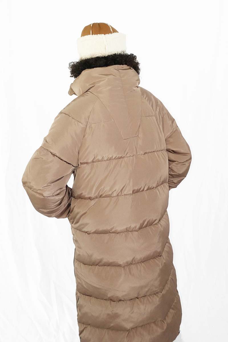 ★Ganni★ Tech Puffer Oversized Midi Padded Fossil F7276189 Ganni Tech Oversized Puffer - Fossil | Garmentory