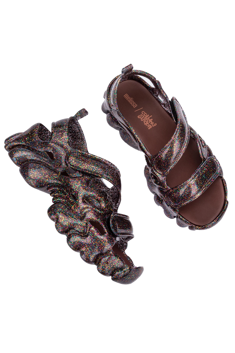 【Melissa/メリッサ】Puff Sandal+Collina Sandal Collina Strada x Melissa Puff Sandal - Glitter Blue | Garmentory