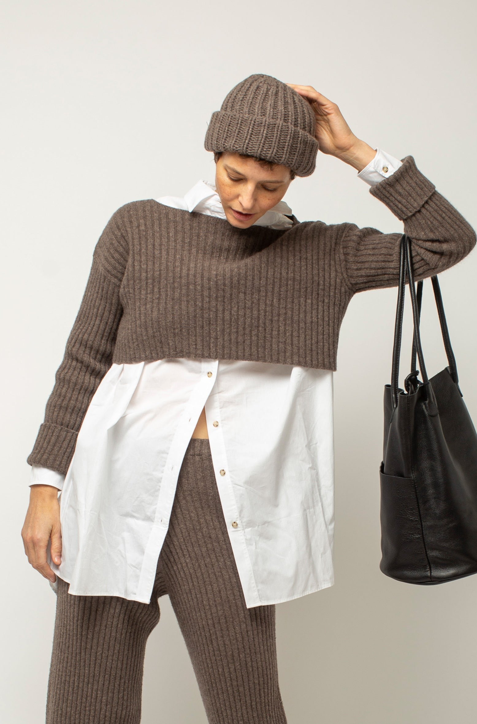 Baserange Whit Beanie in Teak Brown main image 0