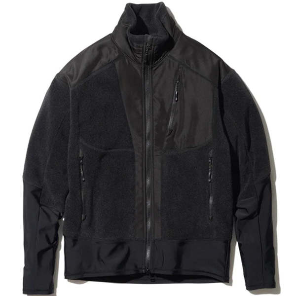 Snow Peak Fleece Hybrid Jacket - Black | Garmentory