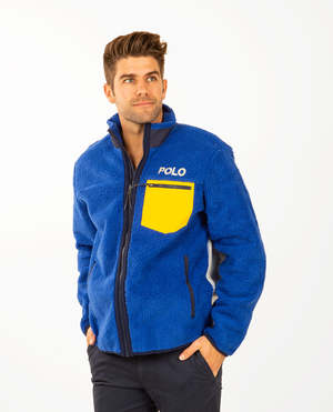 Polo Ski Pile Fleece Jacket - Blue | Garmentory