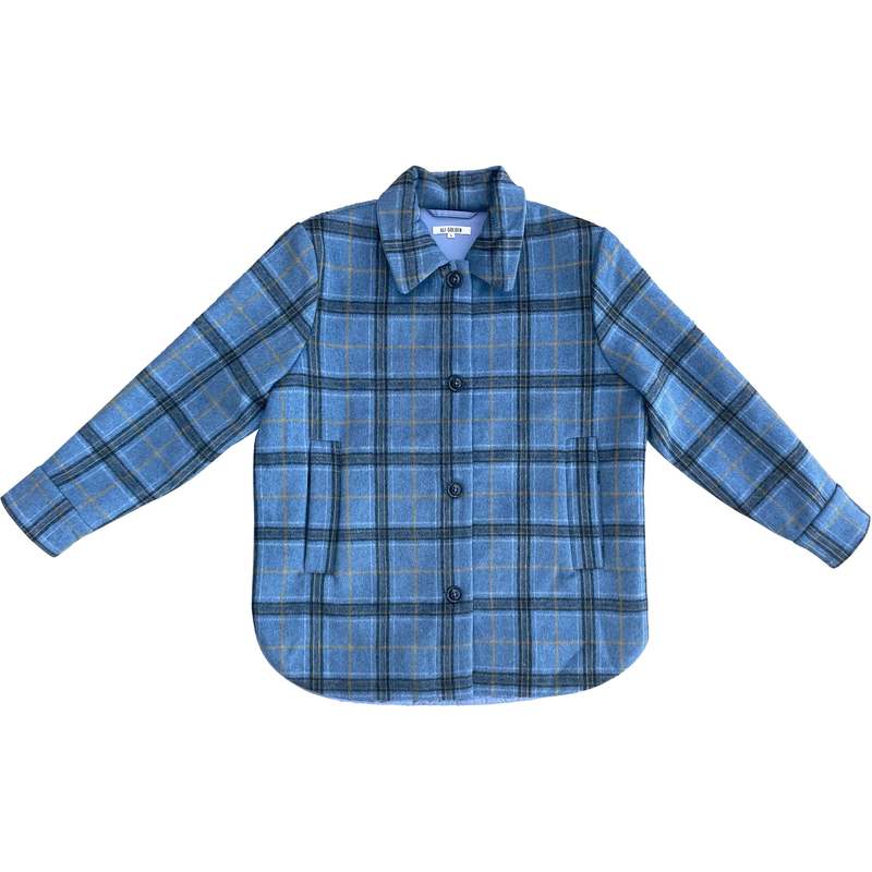 Ali Golden Double Faced Plaid Jacket - Blue Plaid Ali Golden Double Faced Plaid Jacket - Blue Plaid