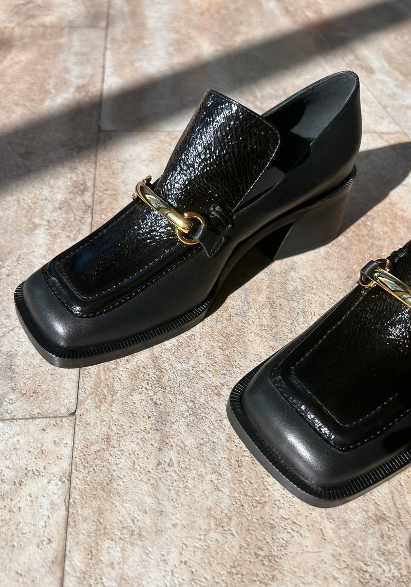Suzanne Rae Wide Toe Loafer - Black | Garmentory