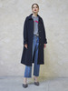 Maison De Ines Wool Stitch Coat - Navy - Thumbnail 2