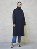 Maison De Ines Wool Stitch Coat - Navy - Thumbnail 3