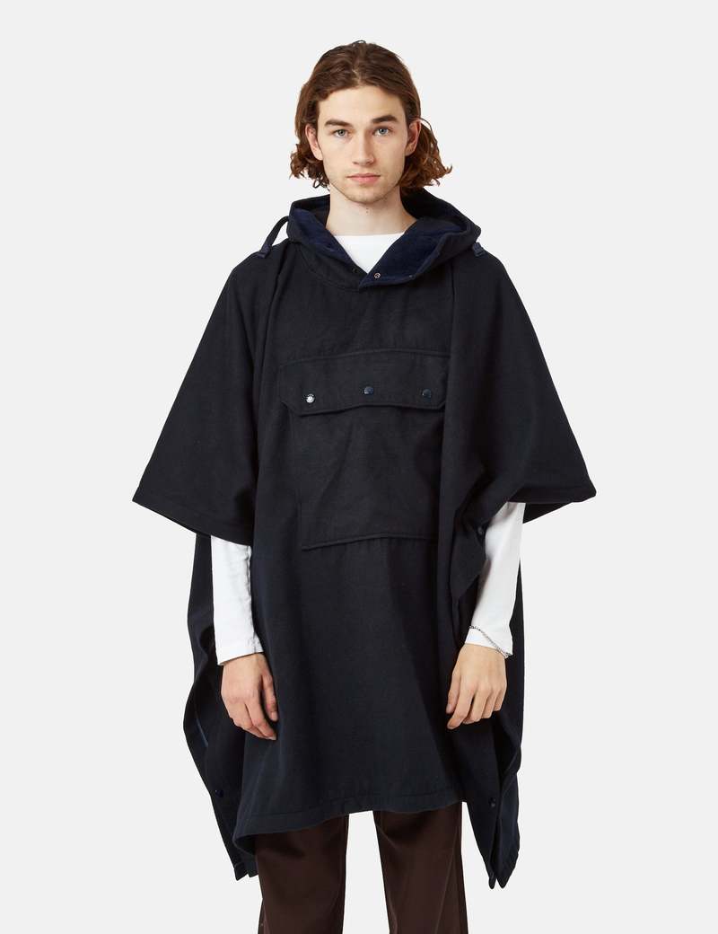 Engineered Garments Poncho - Dark Navy Blue | Garmentory