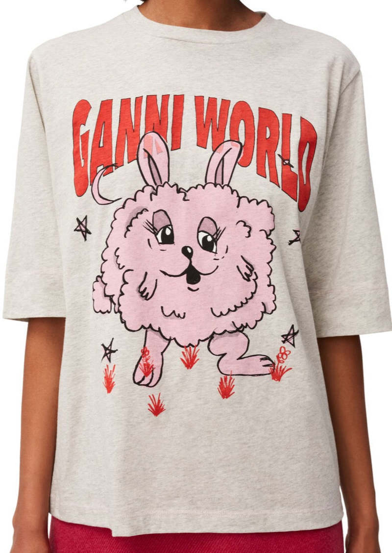 【関税＆送料込み】Ganni Puppies Wool T-Shirt GANNI US