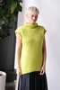 Tibi Claude Mohair Cocoon Funnelneck Vest - Green - Thumbnail 4