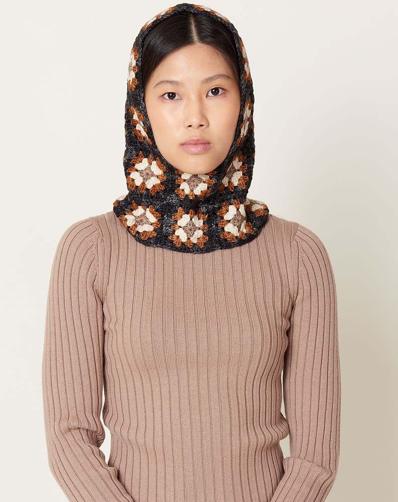 Misha & Puff Agnese Crochet Balaclava - Licorice | Garmentory