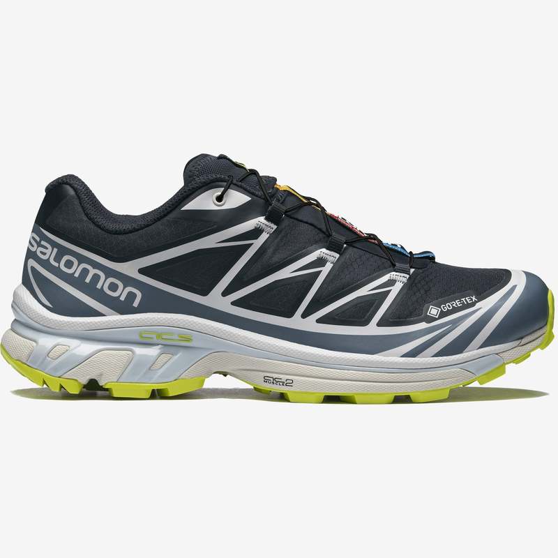 Salomon XT 6 GORE TEX Shoes - Night Sky/China Blue/Acid Lime