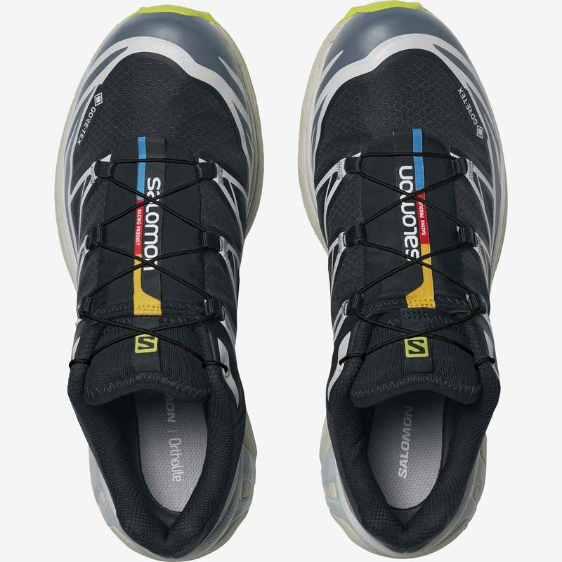 Salomon XT 6 GORE TEX Shoes - Night Sky/China Blue/Acid Lime