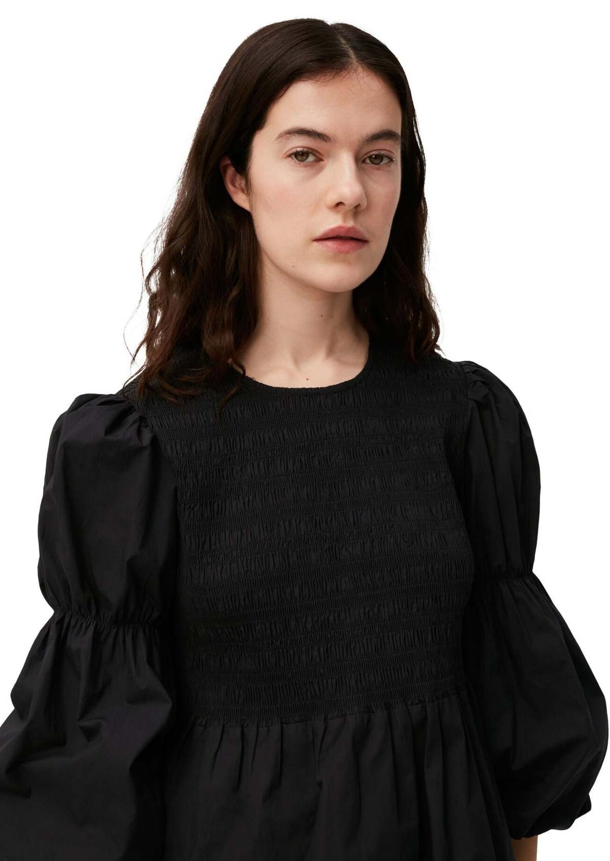 white christmas dresses Cotton Poplin Open-Neck Smock Dress – Club21.com main image 0