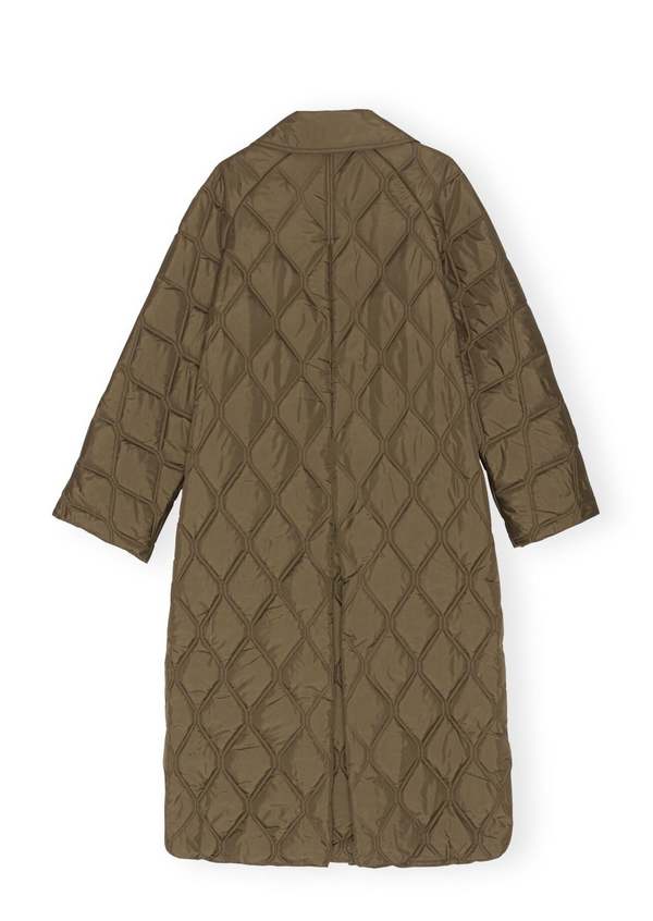 Ganni Ripstop Quilt Coat - Teak | Garmentory