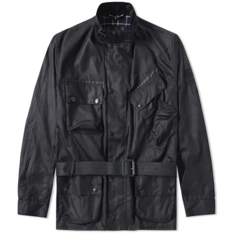 Barbour International Steve McQueen A7 V2 Wax Jacket - Black