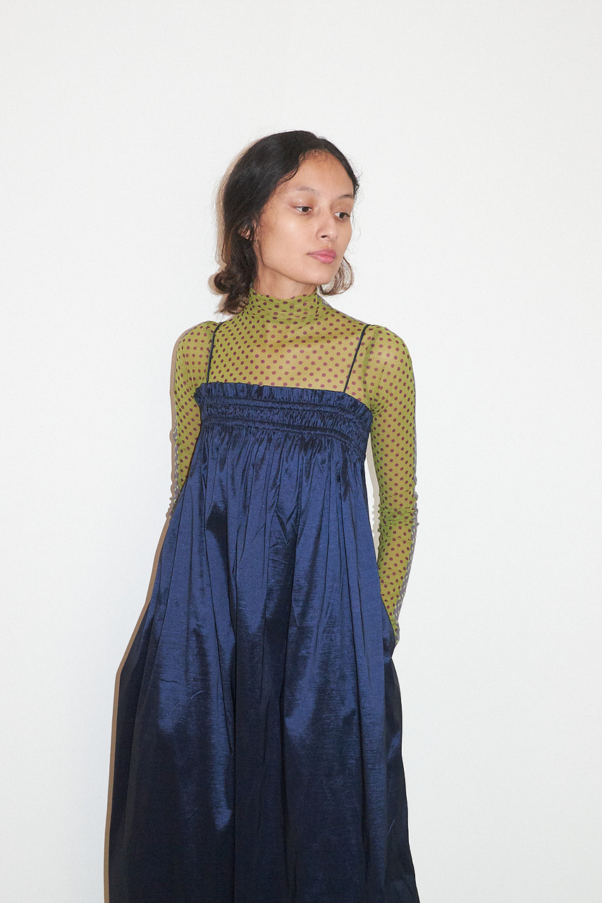 Ali Golden Elastic Dress - Navy | Garmentory