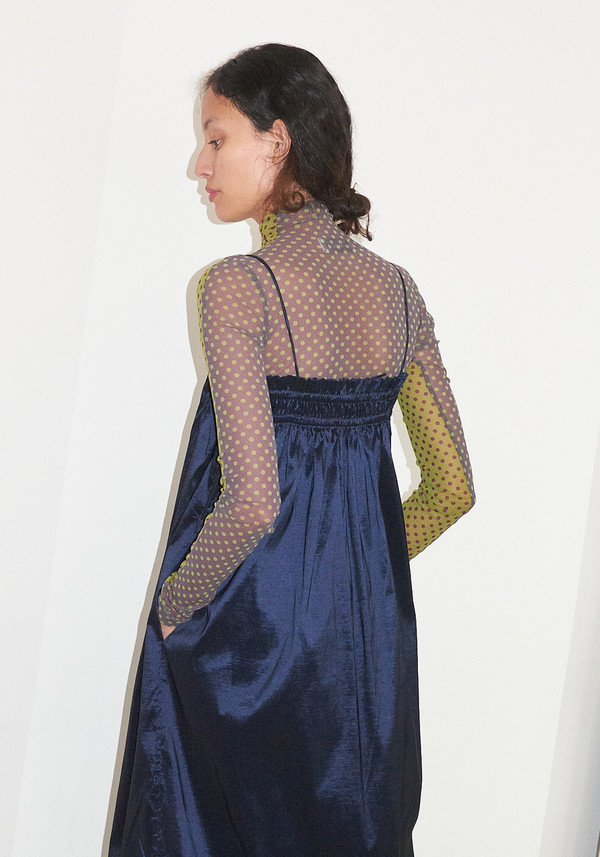 Ali Golden Elastic Dress - Navy | Garmentory