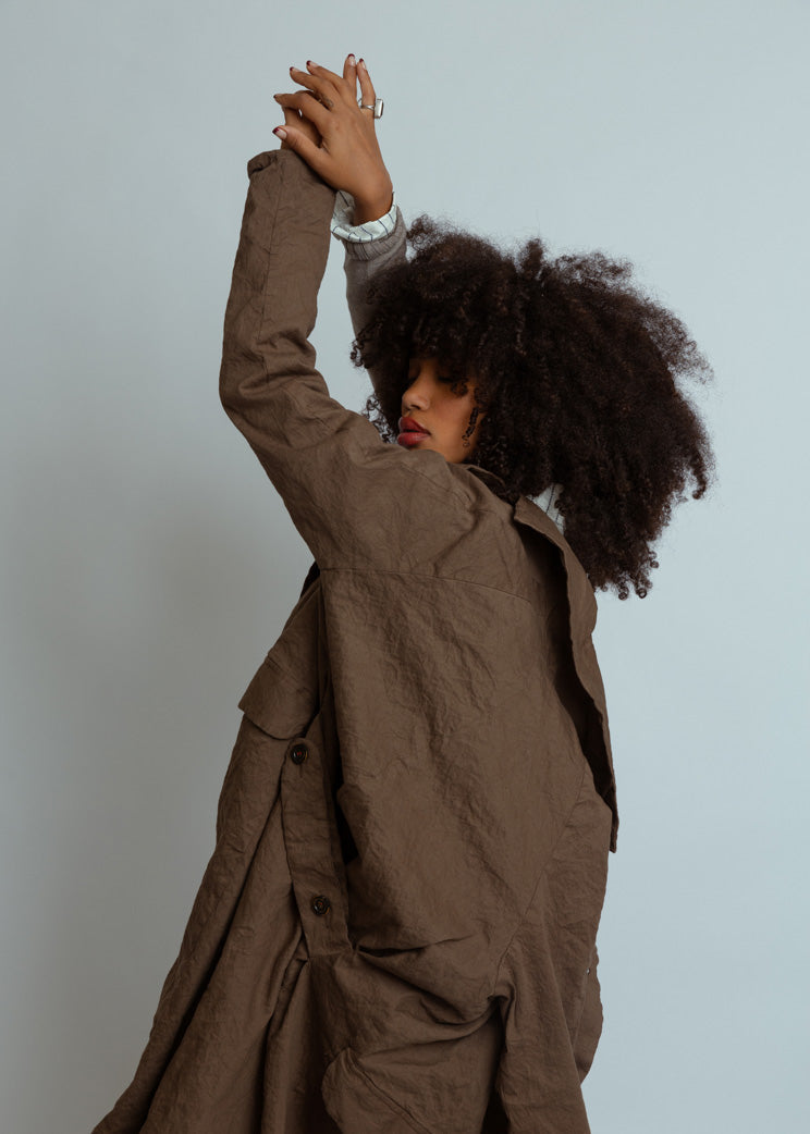 H+ HANNOH WESSEL ホワイト　ロングコート　36 H+ Hannoh Wessel Coat Chloe - Natural | Garmentory