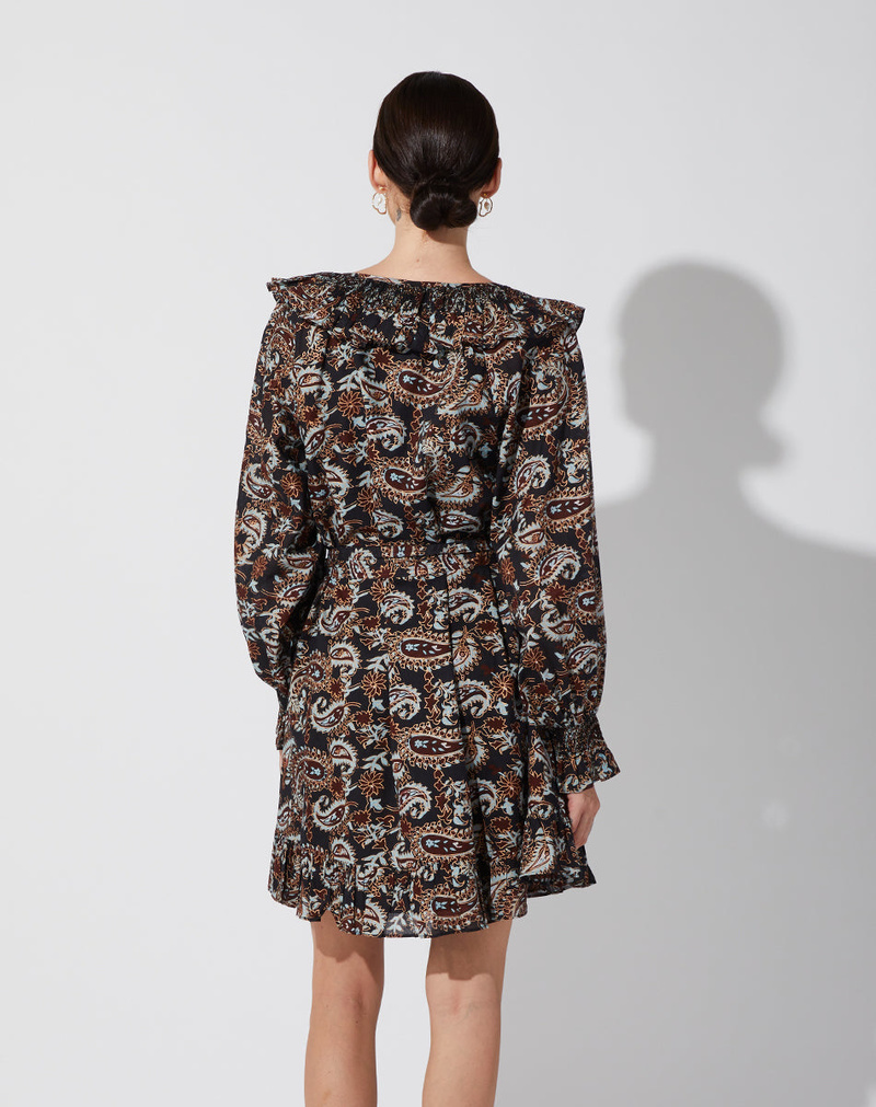 knee length dresses for ladies Carolyn Coral papier mache mini dress  Chosen womens apparel