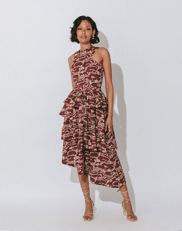 carson midi dress Carson Lace Puff Sleeve Midi Dress