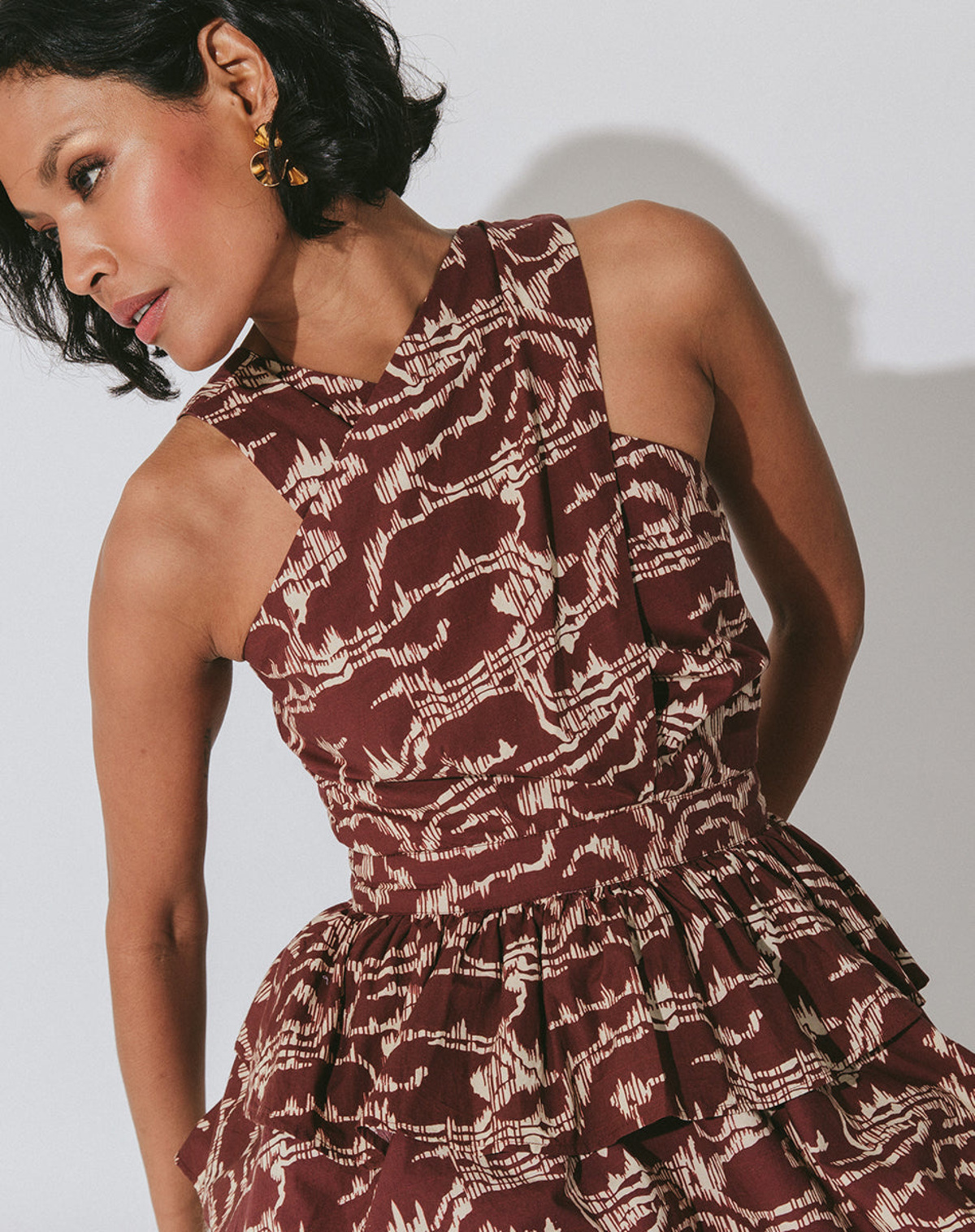 Cleobella CARSON MIDI DRESS - Brown | Garmentory