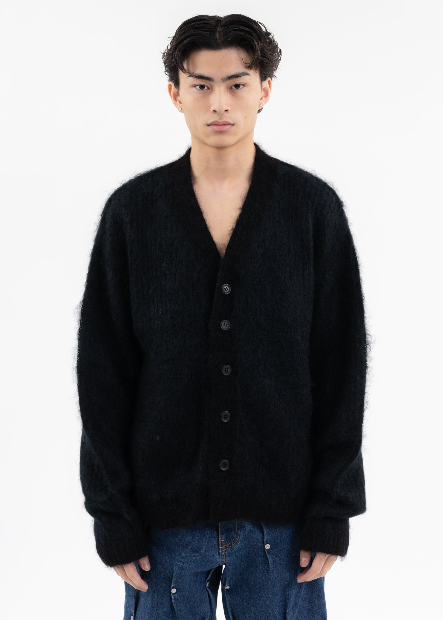 トップス blackeyepatch SHAGGY CARDIGAN BLACK blackeyepatch SHAGGY CARDIGAN BLACK