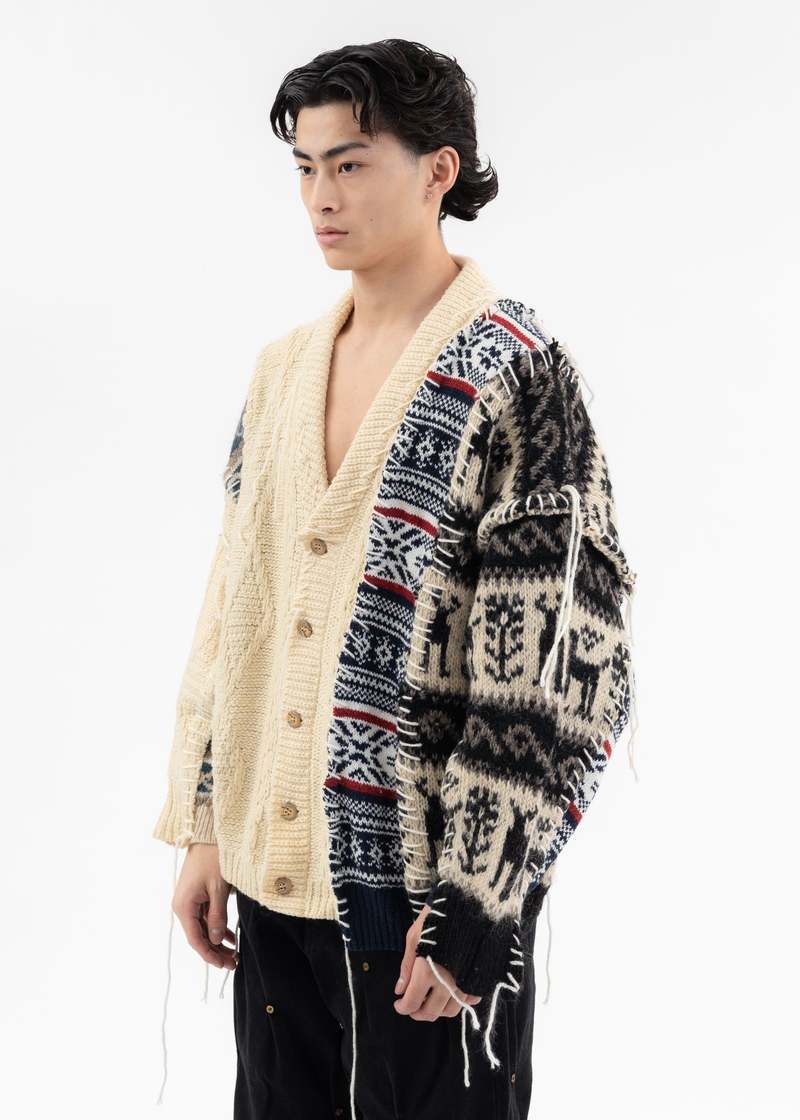 DISCOVERED Nordic Collage Knit Cardigan