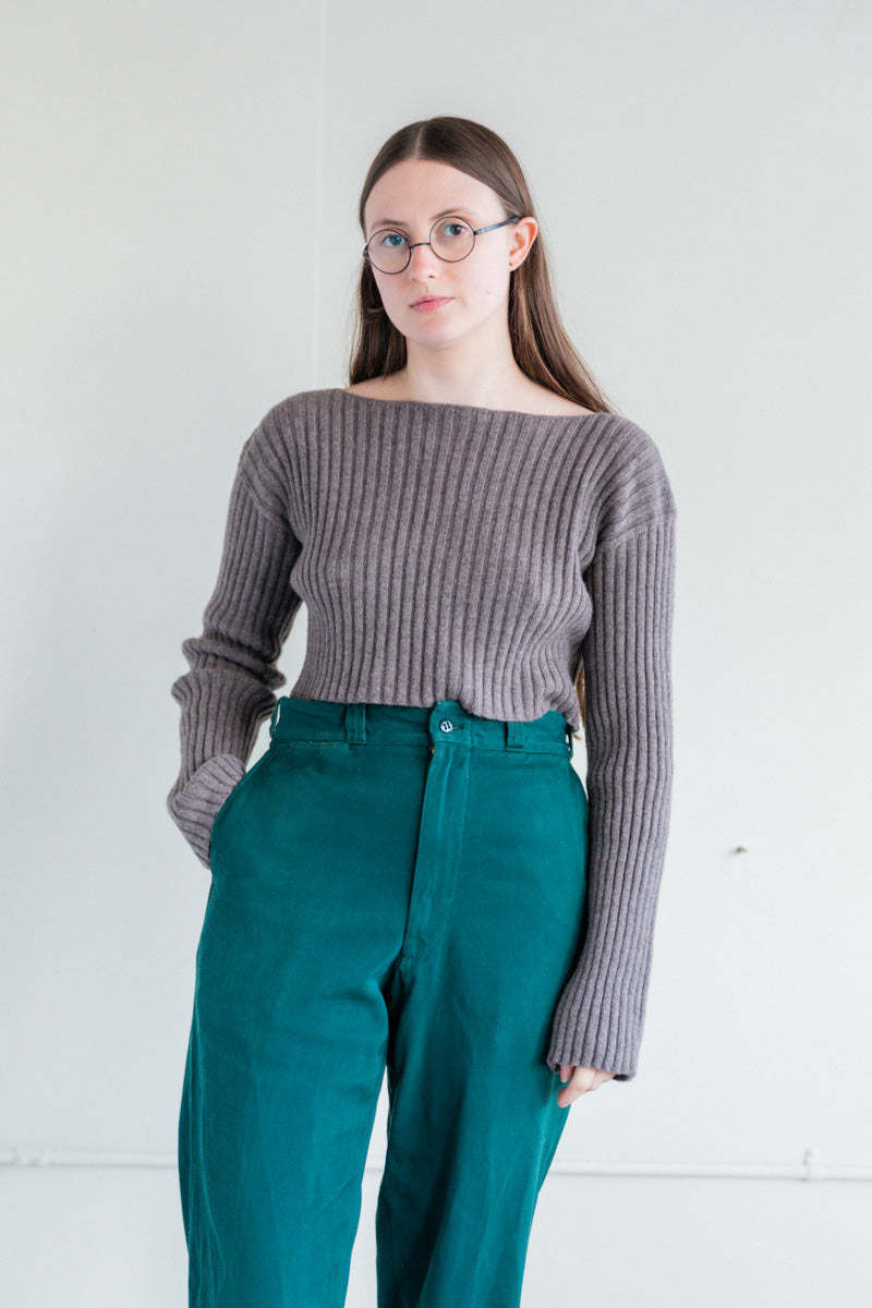 Baserange Macau Brushed Merino Long Sleeve - Brown Melange