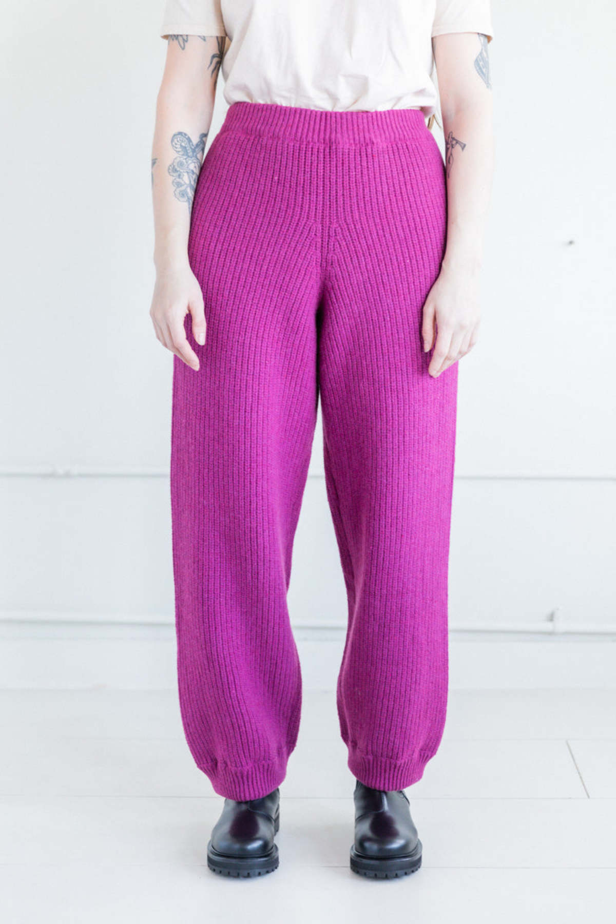 Baserange Mea Recycled Wool Pants Cuan Pink Garmentory
