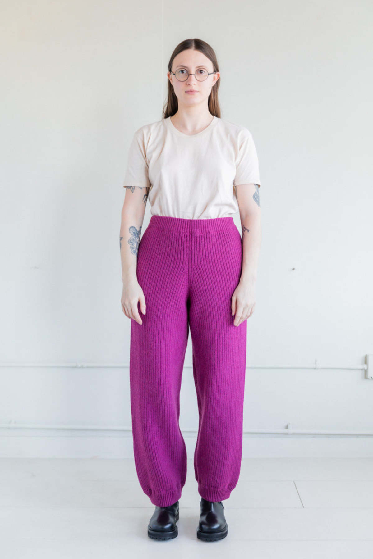 Baserange Mea Recycled Wool Pants Cuan Pink Garmentory