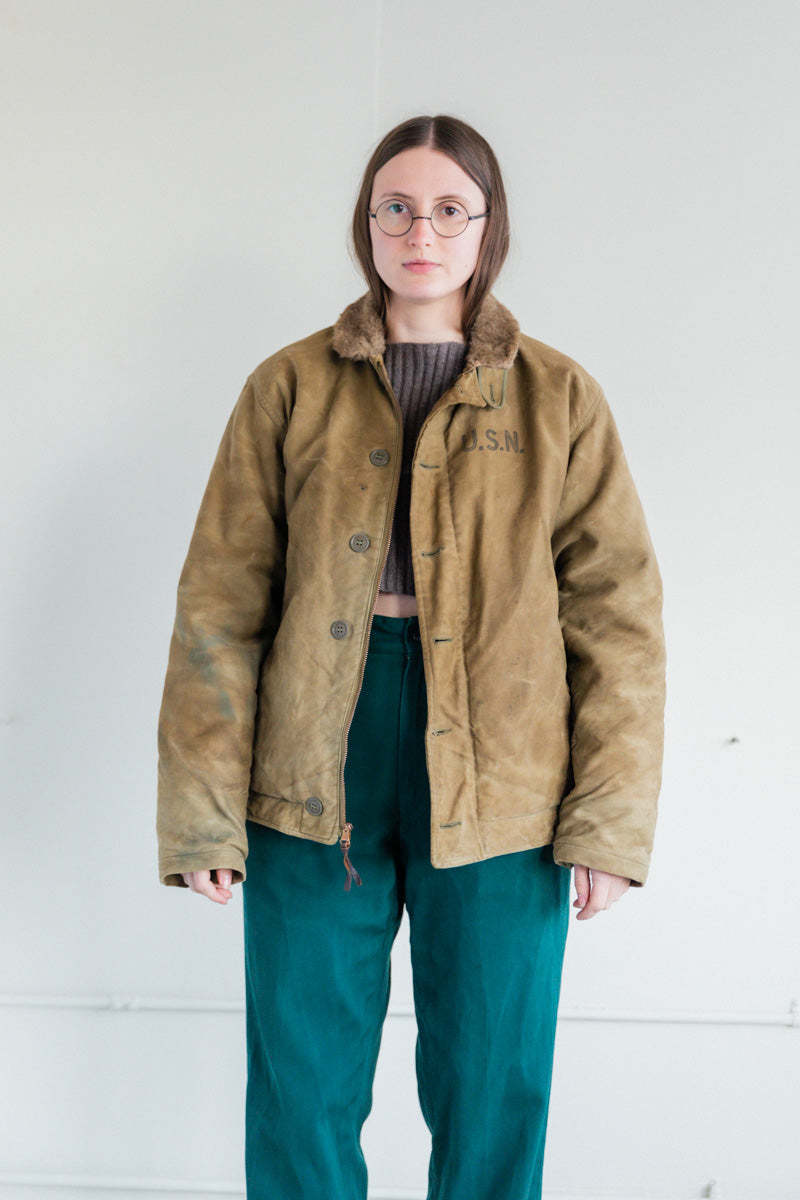 VINTAGE A2 DECK JACKET - Brown | Garmentory
