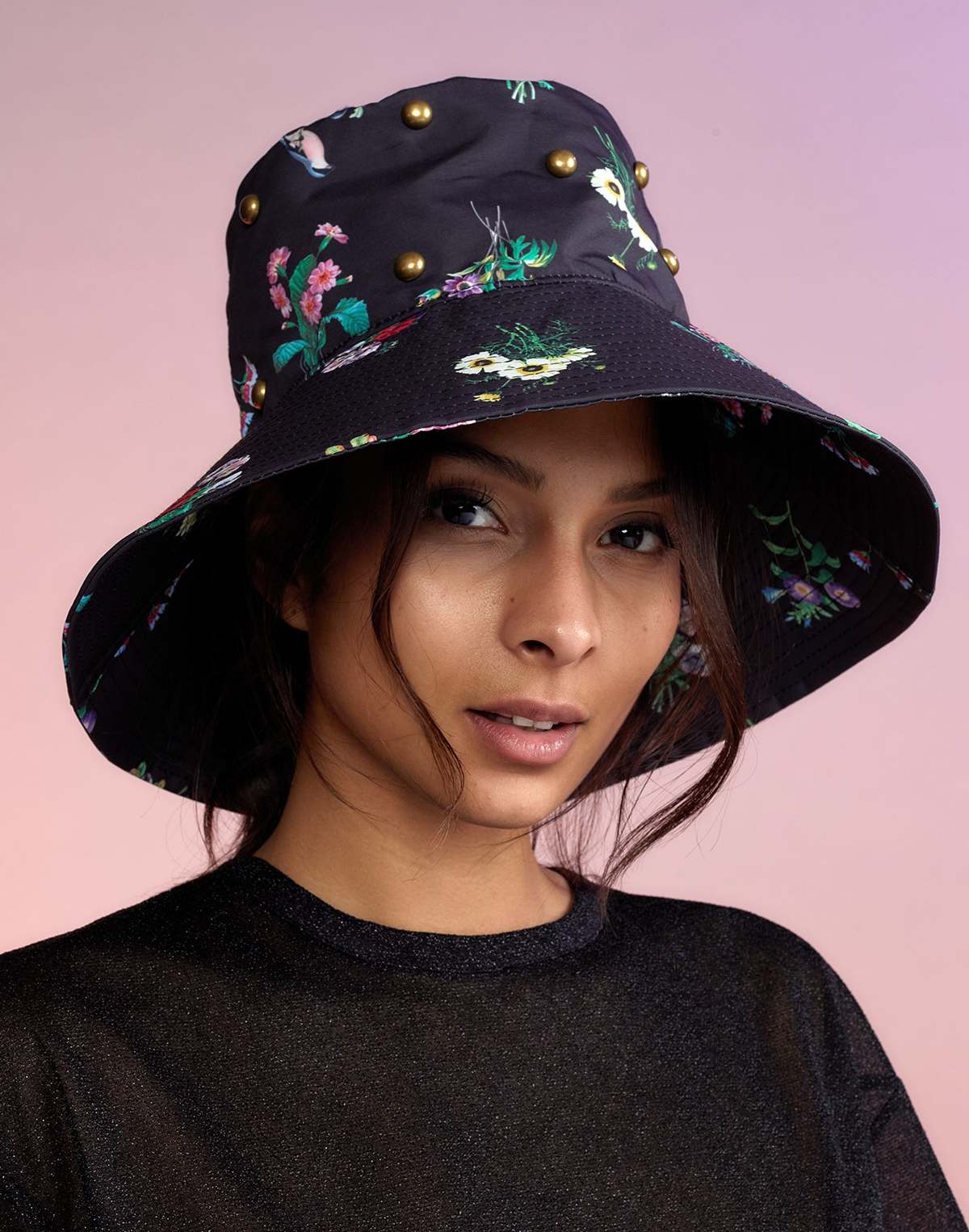 Cynthia Rowley Floral Nylon Bucket Hat Cynthia Rowley Terry Bucket Hat - light blue | Garmentory main image 2