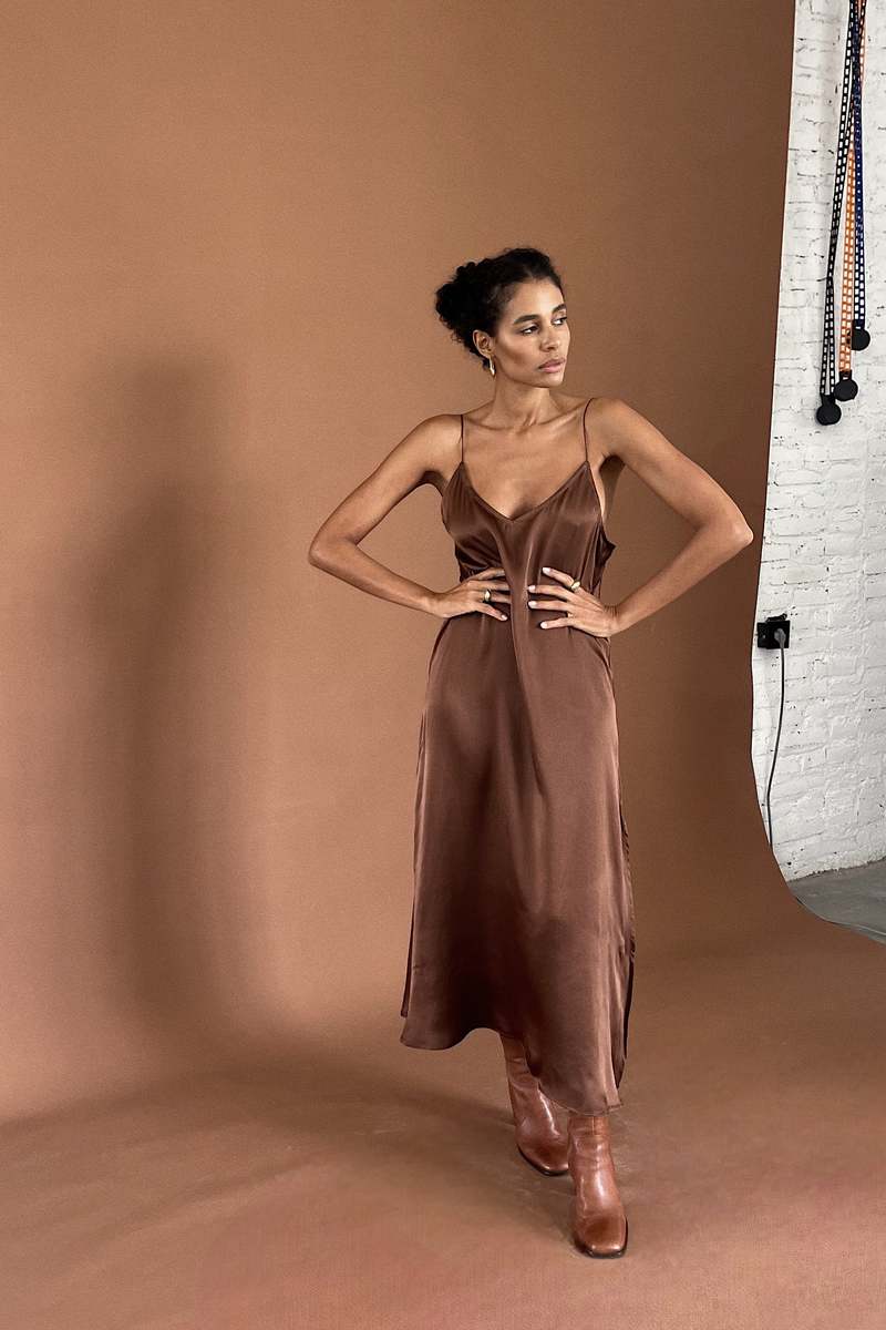 bahhgoose silk slip dress Bahhgoose Silk Slip Dress