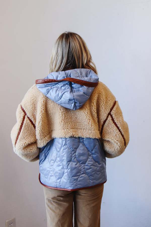 Forte Forte Eco Shearling and a Quilted Fabric Coat - Lama