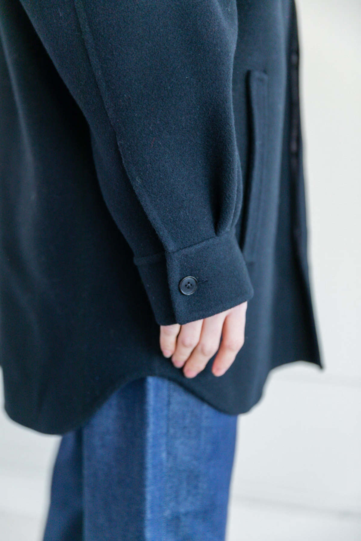 Auralee DOUBLE CLOTH SUPER FINE MELTON HAND SEWN JACKET - DARK