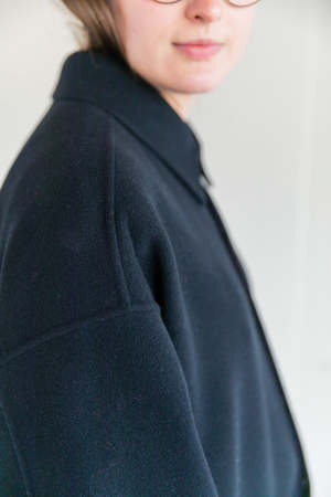 ジャケット・アウター AURALEE DOUBLE FACED NEAVY MELTON Auralee DOUBLE CLOTH SUPER FINE MELTON HAND SEWN JACKET - DARK