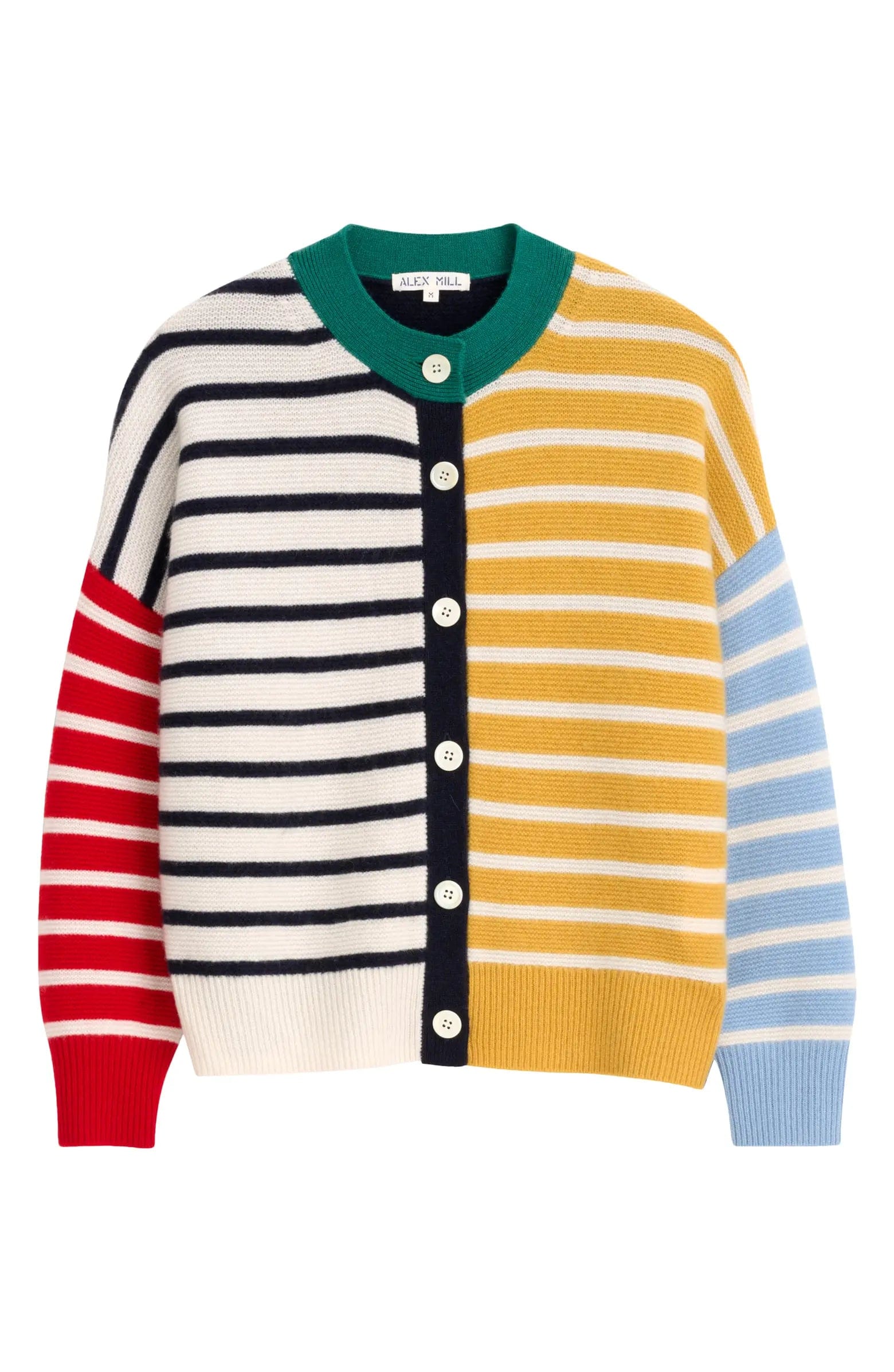 Alex Mill Nico Cashmere Cardigan - Colorblock Multi | Garmentory