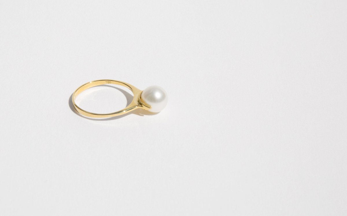 Saskia Diez Pearl Ring Solitaire - Image 2 of 7