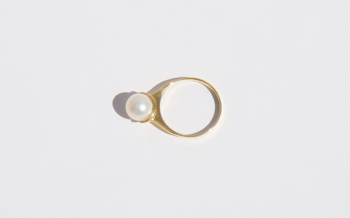 Saskia Diez Pearl Ring Solitaire - Image 3 of 7