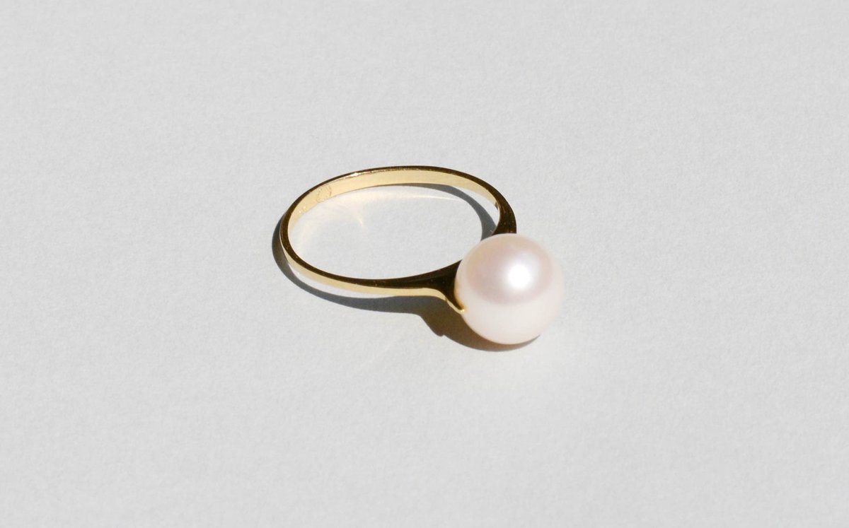 Saskia Diez Pearl Ring Solitaire - Image 5 of 7