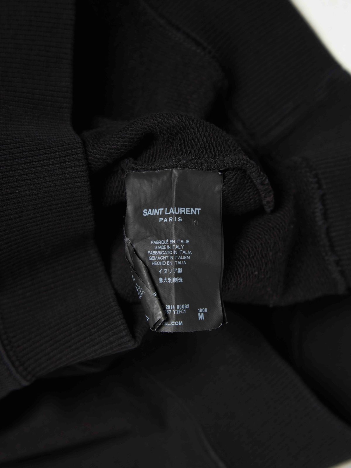 Saint Laurent Paris Zipped Collar Designed Cotton Sweatshirt