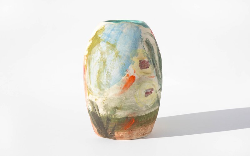 Shino Takeda Ceramic Painted Ceramic Vase