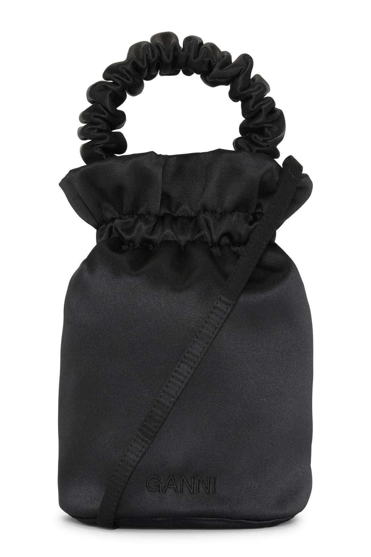 Ganni Occasion Ruched Top Handle Bag | Garmentory Ganni Occasion Ruched Top Handle Bag | Garmentory