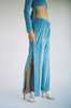 Priscavera Velour Track Pants - Dusty Blue - Thumbnail 2
